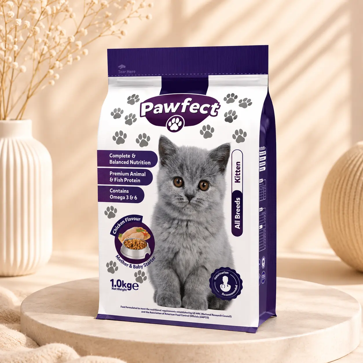Pawfect Kitten Food 1kg – Dry Food for Kittens 1–12 Months - Image 2