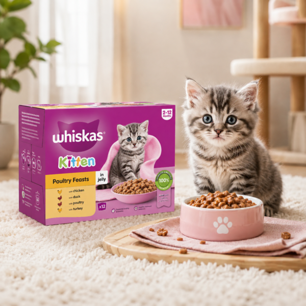 Whiskas Kitten Poultry Feasts in Jelly Wet Cat Food 85g