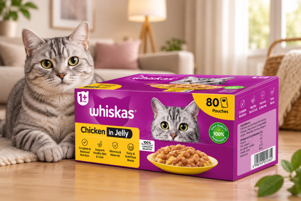 Whiskas Chicken in Jelly Adult Wet Cat Food 85g